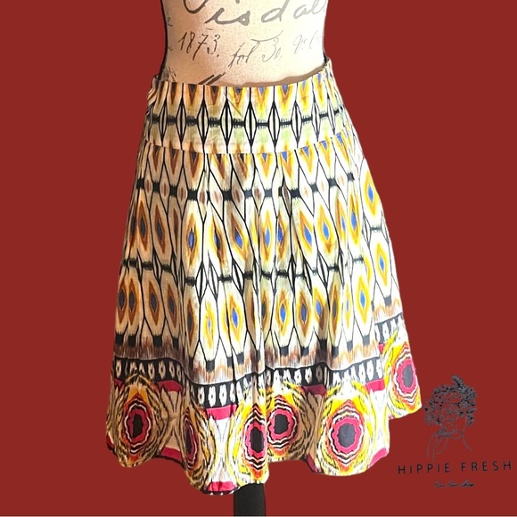 Connection 18 Graphic Print A Line Skirt Size M New W Tags - Picture 5 of 8